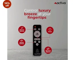 ACTIVA Gracia 600MM BLDC Ceiling Fan with LED Light | BEE 5 Star Rated | 28W Energy Saving Motor | 4 Blade High Speed | Remote Control | Reversible Mode & Timer | 5 Years Warranty | Smoke Brown