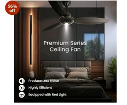 ACTIVA Gracia BLDC Ceiling Fan 1200mm | LED Light Ceiling Fan with Remote Control | 5 Star Rated Energy Efficient Fan | 28W High Speed Motor | Silent 3 Blade Design | Smoke Brown | 5 Year Warranty