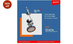 ACTIVA Gracia 1200mm Ceiling Fan, 3 Wider Blade, BLDC 28 Watt Motor Fan with LED Light, Energy Saving, Full Remote Control, Reversible Mode and Timer, 5 Years Warranty - Smoke Brown