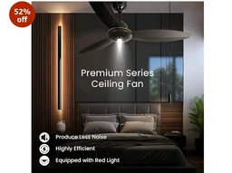 ACTIVA Gracia BLDC Ceiling Fan 1200mm (Pack of 2) | 28W Energy Saving | BEE 5 Star Rated | LED Light + Remote Control | 380 RPM High Speed | Silent Operation | Reversible Airflow | Timer | Smoke Brown
