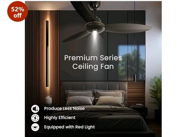 ACTIVA Gracia BLDC Ceiling Fan 1200mm (Pack of 2) | 28W Energy Saving | BEE 5 Star Rated | LED Light + Remote Control | 380 RPM High Speed | Silent Operation | Reversible Airflow | Timer | Smoke Brown