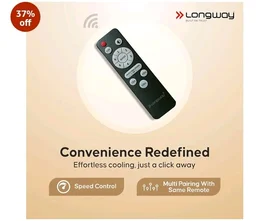 LONGWAY Creta P1 600 mm/24 inch Ultra High Speed 4 Blade Anti-Dust Decorative Star Rated Remote Controlled Ceiling Fan 2 Years Warranty (Rusty Brown, Pack of 1)
37%
off