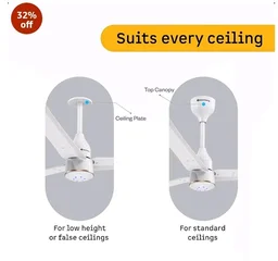 atomberg Renesa Halo Smart 600mm BLDC Ceiling Fan with IoT & Remote | 5 star | High Air Delivery | Low noise operation | LED Speed Indicator | Sleek Design | 3 Year Warranty - Misty Teal
