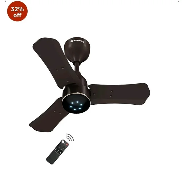 atomberg Renesa Halo Smart 600mm BLDC Ceiling Fan with IoT & Remote | 5 star | High Air Delivery | Low noise operation | LED Speed Indicator | Sleek Design | 3 Year Warranty - Blaze Brown