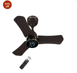 atomberg Renesa Halo Smart 600mm BLDC Ceiling Fan with IoT & Remote | 5 star | High Air Delivery | Low noise operation | LED Speed Indicator | Sleek Design | 3 Year Warranty - Blaze Brown