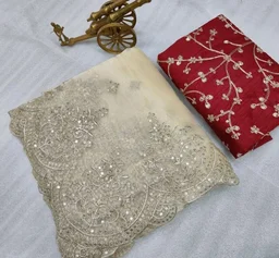 Brand: SARETRA MALL
4.0 out of 5 stars 1
SAREEZAA Women's Shimmer Organza Foil Droplets With Bead Saree with Unstitched Blouse Piece