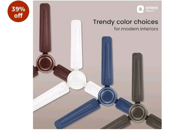 Orient Electric Apex-FX 1200mm Ceiling Fan for Home| BEE 1 Star Rated Energy Efficient Fan| Rust Resistant | Strong and Powerful Motor | 2 Years Warranty by Orient | Blue - Pack of 1
