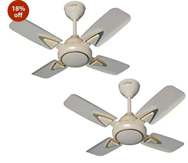 ACTIVA Galaxy-1 600mm Ceiling Fan Pack of 2 | 850 RPM High Speed | 50W Copper Motor | 4 Blades | Anti-Dust Coating | Compact Ceiling Fan | 2 Year Warranty (Ivory)