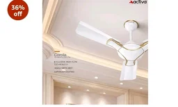 ACTIVA Corolla Pearl Ivory 900mm Ceiling Fan | 650 RPM High Speed | 36 Inch Sweep | Anti-Dust Coating | BEE & BIS Approved | 2-Year Warranty