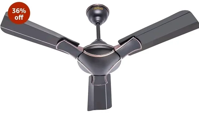 ACTIVA Corolla 900mm Ceiling Fan | 575 RPM High Speed | Anti Dust | High Air Delivery | BEE & BIS Approved | Smoke Brown | Pack of 1