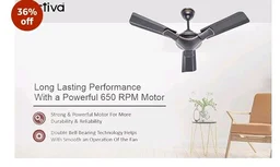 ACTIVA Corolla 900mm Ceiling Fan | 575 RPM High Speed | Anti Dust | High Air Delivery | BEE & BIS Approved | Smoke Brown | Pack of 1