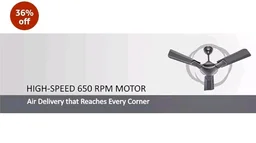 ACTIVA Corolla 900mm Ceiling Fan | 575 RPM High Speed | Anti Dust | High Air Delivery | BEE & BIS Approved | Smoke Brown | Pack of 1