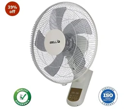 IBELL VIVA High Speed Wall Fan with Remote, 5 Leaf, 406mm, Low Noise Motor, White
