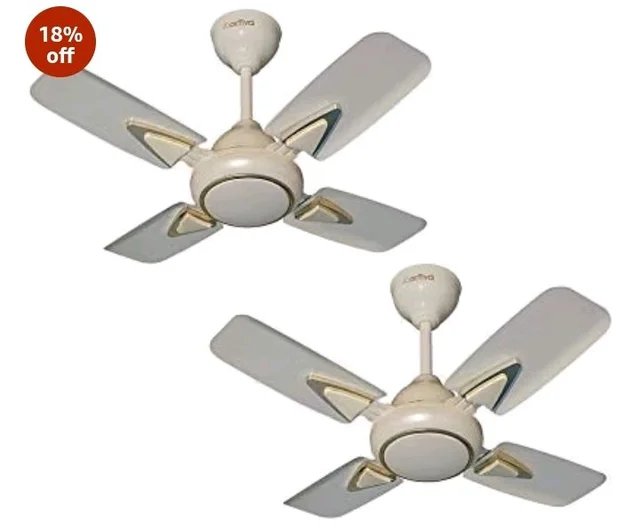 ACTIVA Galaxy-1 600mm Ceiling Fan Pack of 2 | 850 RPM High Speed | 50W Copper Motor | 4 Blades | Anti-Dust Coating | Compact Ceiling Fan | 2 Year Warranty (Ivory)
18%
off