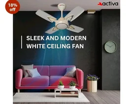 ACTIVA Galaxy-1 600mm Ceiling Fan Pack of 2 | 850 RPM High Speed | 50W Copper Motor | 4 Blades | Anti-Dust Coating | Compact Ceiling Fan | 2 Year Warranty (Ivory)
18%
off
