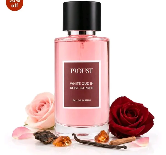 PROUSTFRAGRANCES White Oud in Rose Garden Eau De Parfum 100ml | Clean, 12-Hour Long Lasting Floral Perfume for Men & Women | Rose, Oud & Sandalwood Perfume | Luxury Gift, Everyday Wear, 800 Spritz