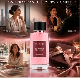 PROUSTFRAGRANCES White Oud in Rose Garden Eau De Parfum 100ml | Clean, 12-Hour Long Lasting Floral Perfume for Men & Women | Rose, Oud & Sandalwood Perfume | Luxury Gift, Everyday Wear, 800 Spritz