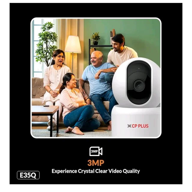 CP PLUS 3MP Smart Wi-Fi CCTV Camera | 360° Pan & Tilt | CTC Cyber Secure Tech | View & Talk | Smart Detection Suite | Night Vision | Cloud Storage | Supports OK Google | CP-E35Q
2K+ bought in past month