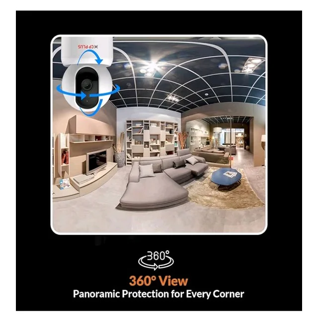 CP PLUS 3MP Smart Wi-Fi CCTV Camera | 360° Pan & Tilt | CTC Cyber Secure Tech | View & Talk | Smart Detection Suite | Night Vision | Cloud Storage | Supports OK Google | CP-E35Q
2K+ bought in past month
