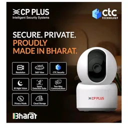 CP PLUS 3MP Smart Wi-Fi CCTV Camera | 360° Pan & Tilt | CTC Cyber Secure Tech | View & Talk | Smart Detection Suite | Night Vision | Cloud Storage | Supports OK Google | CP-E35Q
2K+ bought in past month