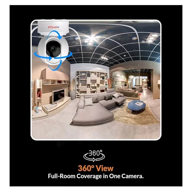 CP PLUS 3MP Resolution Smart Wi-fi CCTV Home Security Camera | 360° View | Motion Tracking | 2-Way Talk | Cloud & SD Card Support | CTC Cyber Secure Tech | 15M Night Vision | CP-E31Q
1K+ bought in past month