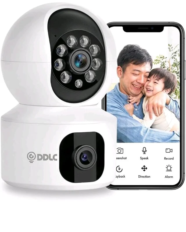 DDLC 5MP Indoor WiFi Smart CCTV Camera for Home | 1080p HD | Color Night Vision | Motion Detection | Two Way Audio | Wireless Home Security Camera with Mobile App V380 Pro (Upro Dual Lens)
35%
off