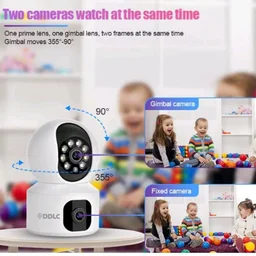 DDLC 5MP Indoor WiFi Smart CCTV Camera for Home | 1080p HD | Color Night Vision | Motion Detection | Two Way Audio | Wireless Home Security Camera with Mobile App V380 Pro (Upro Dual Lens)
35%
off