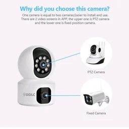 DDLC 5MP Indoor WiFi Smart CCTV Camera for Home | 1080p HD | Color Night Vision | Motion Detection | Two Way Audio | Wireless Home Security Camera with Mobile App V380 Pro (Upro Dual Lens)
35%
off