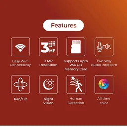 Trueview Smart Wi-Fi 3mp Indoor CCTV Camera Dome Security Camera for Home | Shop | Office | Wi-Fi Security Camera
50+ bought in past month