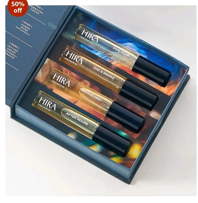 HIRA Discovery Perfume Set for Man 10ml x 4 |Dive Club, Oak & Smoke, Off The Grid & After Hours Eau De Parfum (EDP)| Long Lasting Fragrance Perfume Combo | Men Perfumes | Birthday Gift for Man, Boys
300+ bought in past month
50%
off