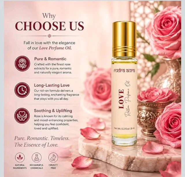 Love Attar 8ml | Fragrance Attar for Men and Women | Perfume Oil for Personal Fragrance Use | Compact Attar Bottle | Love Fragrance
40%
off