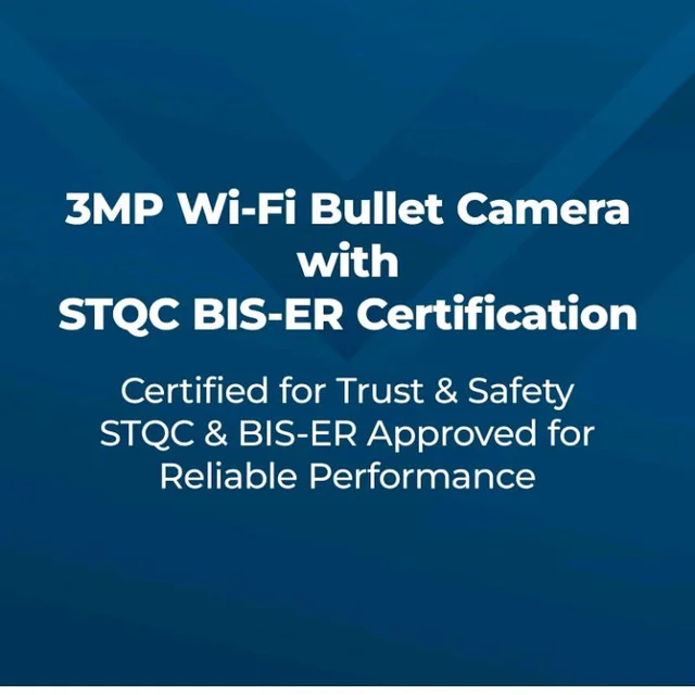 Trueview 3MP Smart WiFi Bullet Security Camera | All Time Color Night Vision | IP66 Waterproof | Human Detection | Two Way Audio | 256GB Memory Card Support | Alexa Compatible | STQC Approved T18295S