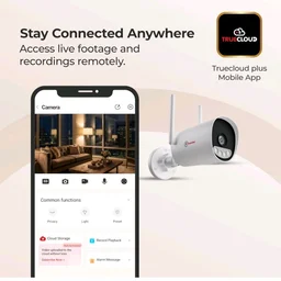Trueview 3mp All Time Color 4G Sim Based Bullet CCTV Security Camera for Home, Shop, Office, Farm, and Construction Site | IP66 Waterproof Rating | 11 IR (T18292SF-3MP 4G Bullet STQC)