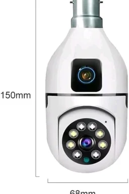Dr Vision Dual Lens 4MP/8MP WiFi Smart Light Bulb (Dual Lens Light Camera)
50+ bought in past month