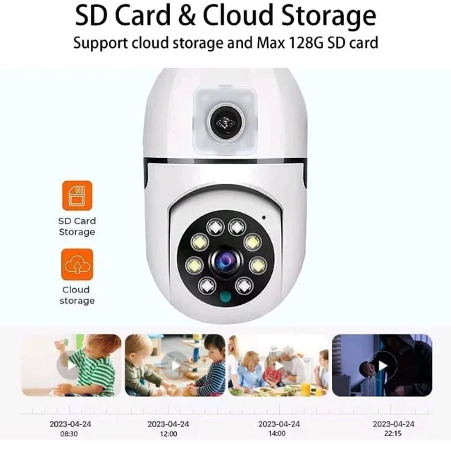 Dr Vision Dual Lens 4MP/8MP WiFi Smart Light Bulb (Dual Lens Light Camera)
50+ bought in past month