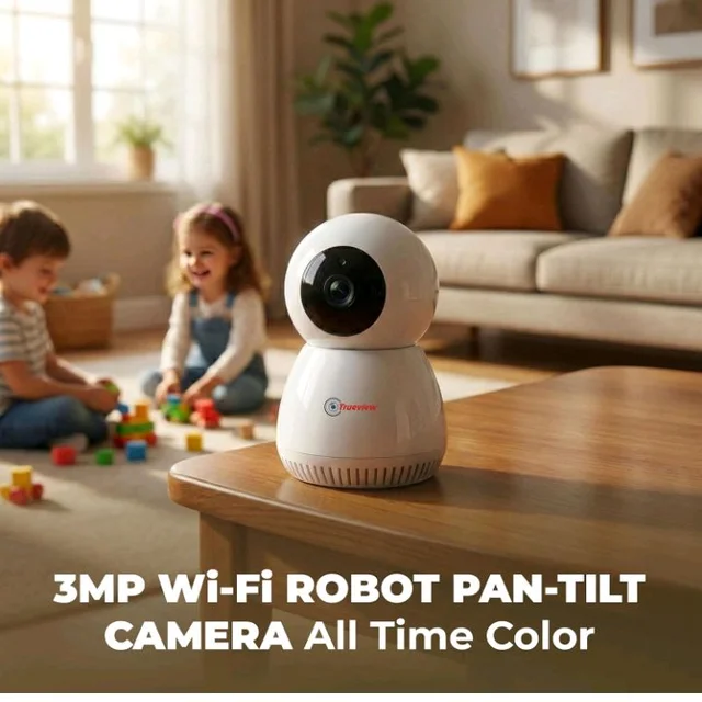Trueview 3MP WiFi Robot Security Camera with 360° Rotation | All Time Color Night Vision | Smart Tracking | Two Way Audio | Alexa Compatible | 256GB SD Card Support | STQC Certified
100+ bought in past month