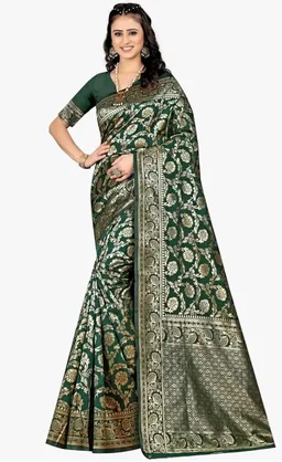 Shasmi Women's Banarasi Saree Pure Kanjivaram Silk Saree Soft new ladies 2026 Design Wear Pattu Sarees Latest Cotton Party Sari collections With Blouse Piece for Wedding sadi (PARI 164)