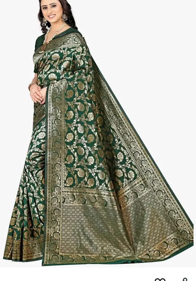 Shasmi Women's Banarasi Saree Pure Kanjivaram Silk Saree Soft new ladies 2026 Design Wear Pattu Sarees Latest Cotton Party Sari collections With Blouse Piece for Wedding sadi (PARI 164)
