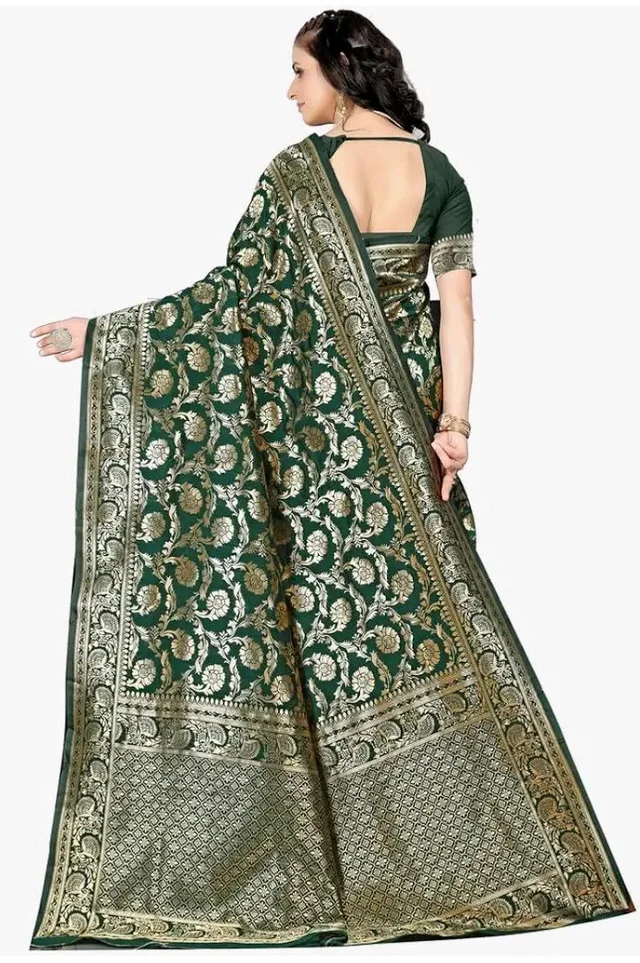 Shasmi Women's Banarasi Saree Pure Kanjivaram Silk Saree Soft new ladies 2026 Design Wear Pattu Sarees Latest Cotton Party Sari collections With Blouse Piece for Wedding sadi (PARI 164)