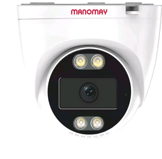 MANOMAY Protect Dot 3MP 4G Dome CCTV Security Camera | BIS-ER STQC Certified | Standalone SIM Based |10X Zoom, Color Night Vision, AI Human Detection, 2-Way Audio, Alexa, 256GB Memory Card (M1096SF)