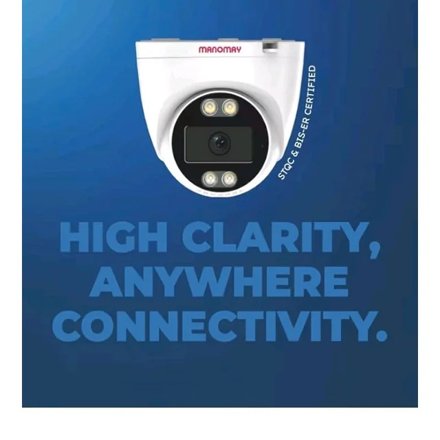 MANOMAY Protect Dot 3MP 4G Dome CCTV Security Camera | BIS-ER STQC Certified | Standalone SIM Based |10X Zoom, Color Night Vision, AI Human Detection, 2-Way Audio, Alexa, 256GB Memory Card (M1096SF)