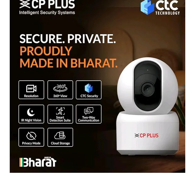 CP PLUS 3MP Smart Wi-Fi CCTV Camera | 360° Pan & Tilt | CTC Cyber Secure Tech | View & Talk | Smart Detection Suite | Night Vision | Cloud Storage | Supports OK Google | CP-E35Q
2K+ bought in past month
