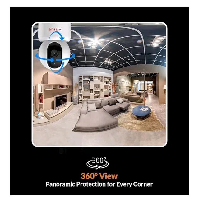 CP PLUS 3MP Smart Wi-Fi CCTV Camera | 360° Pan & Tilt | CTC Cyber Secure Tech | View & Talk | Smart Detection Suite | Night Vision | Cloud Storage | Supports OK Google | CP-E35Q
2K+ bought in past month