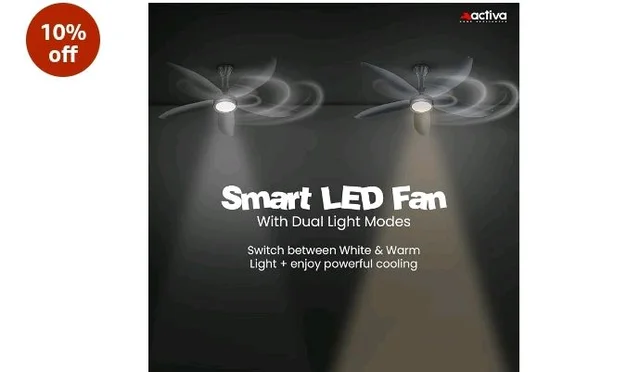 ACTIVA BLDC Ceiling Fan 1200mm Aero Five With Remote Control | 5 Blade ABS Body | BEE 5 Star Rated 28W Energy Saving | High Speed Air Delivery, Reversible Mode, Timer | 5 Year Warranty | Pearl Grey