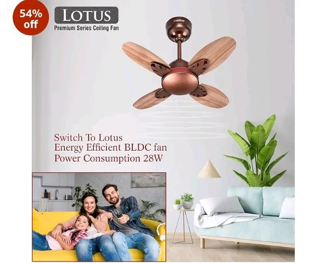 ACTIVA Lotus 600mm BLDC Ceiling Fan with Remote | 28W Energy Saving | 5 Star Rated | 850 RPM High Speed | 4 Blade | Reversible Mode & Timer | Silent | Rose Wood | 5 Year Warranty
54%
off