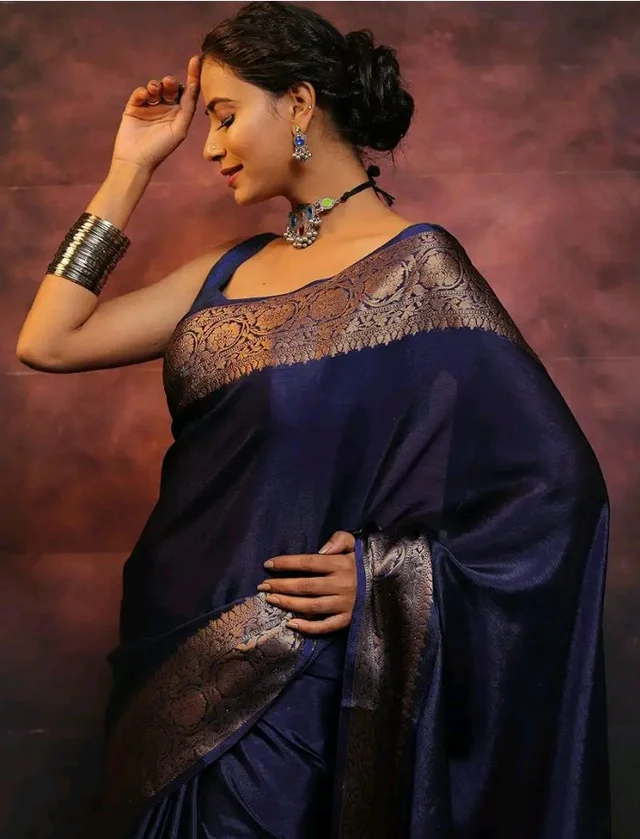 Sugathari Women's Banarasi Saree Pure Kanjivaram Silk Saree Soft new ladies 2025 Design Wear Pattu Sarees Latest Sadi Party Sari collections With Blouse Piece (San Pari-225)