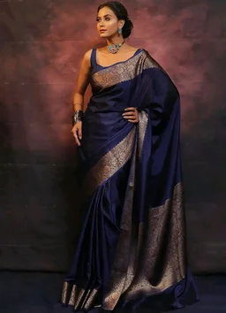Sugathari Women's Banarasi Saree Pure Kanjivaram Silk Saree Soft new ladies 2025 Design Wear Pattu Sarees Latest Sadi Party Sari collections With Blouse Piece (San Pari-225)