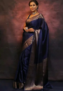 Sugathari Women's Banarasi Saree Pure Kanjivaram Silk Saree Soft new ladies 2025 Design Wear Pattu Sarees Latest Sadi Party Sari collections With Blouse Piece (San Pari-225)