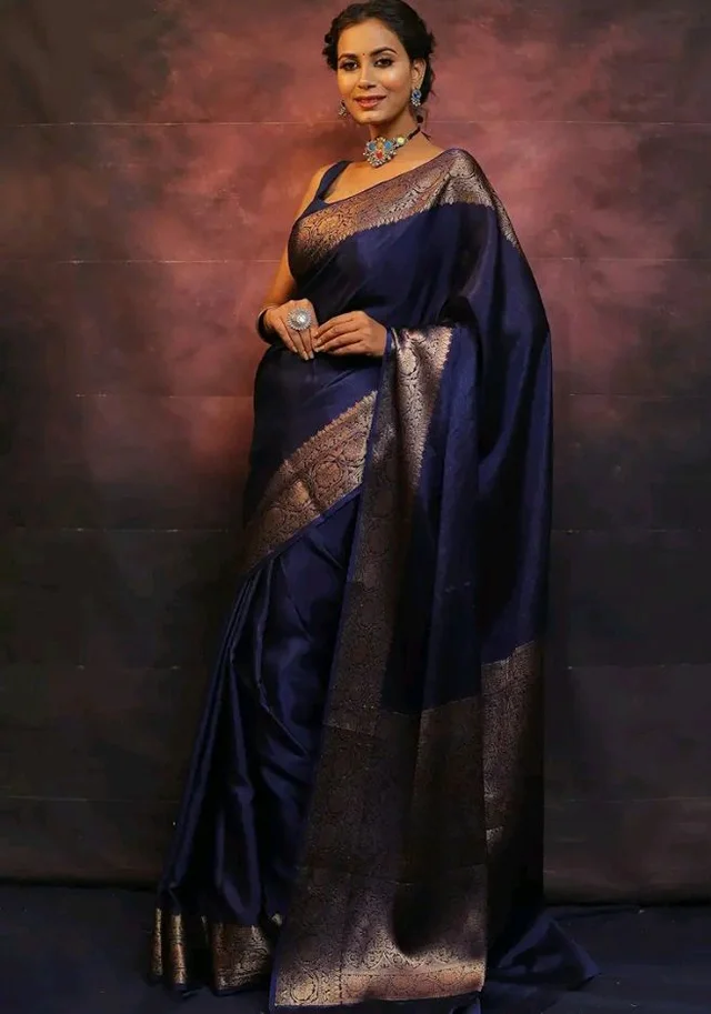 Sugathari Women's Banarasi Saree Pure Kanjivaram Silk Saree Soft new ladies 2025 Design Wear Pattu Sarees Latest Sadi Party Sari collections With Blouse Piece (San Pari-225)