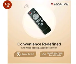 LONGWAY Creta P1 600 mm/24 inch Ultra High Speed 4 Blade Anti-Dust Decorative Star Rated Remote Controlled Ceiling Fan 2 Years Warranty (Rusty Brown, Pack of 1)
37%
off